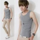 Cậu bé 10 cộng với béo 13 cậu bé lớn trẻ em mùa hè áo thể thao cotton 11 đứa trẻ lớn quần áo bóng rổ 12-15 tuổi - Áo vest cotton áo thun nam body