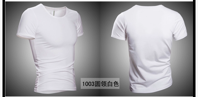 Mùa hè siêu mỏng nam ngắn tay T-Shirt băng lụa phương thức slim chặt V-Cổ mùa hè nửa tay t-shirt quần áo