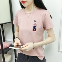 Áo xuân hè 2019 mới áo thun cotton trắng nữ là áo sơ mi mỏng đáy quần áo sinh viên Hàn Quốc áo thun ngắn tay áo phông ngắn tay