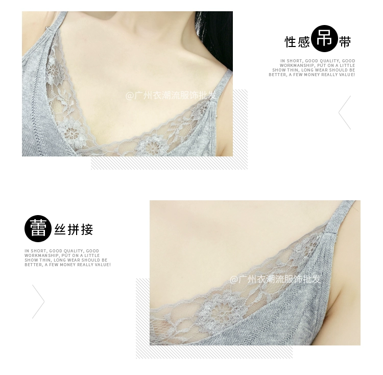Mùa hè 2019 mới V-cổ ren ren đan áo vest ngắn đoạn lệch vai Slim mặc áo sơ mi nữ tay áo thủy triều
