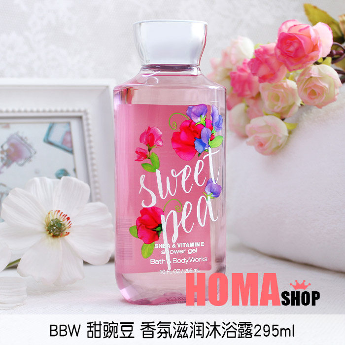 Spot fruit with BBW sweet pea fragrance shower gel 295ml American BathBodyWorks