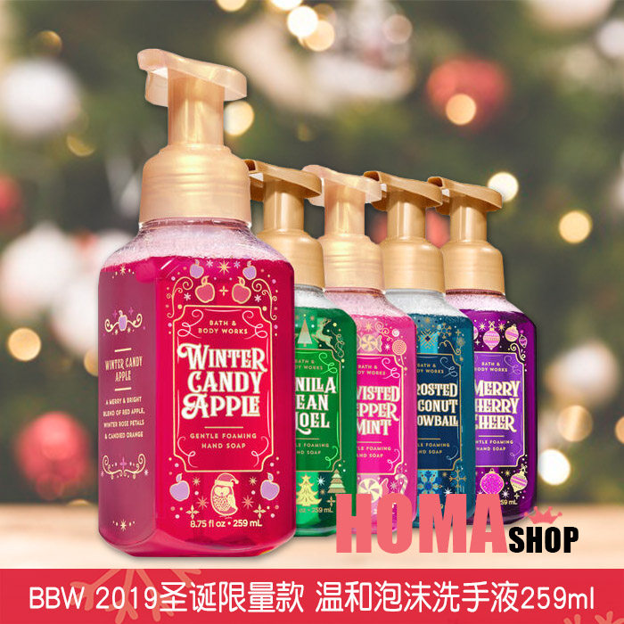 BBW Christmas Qualifies mild foam hand sanitizer 259ml Clean nourishes America BathBodyWorks