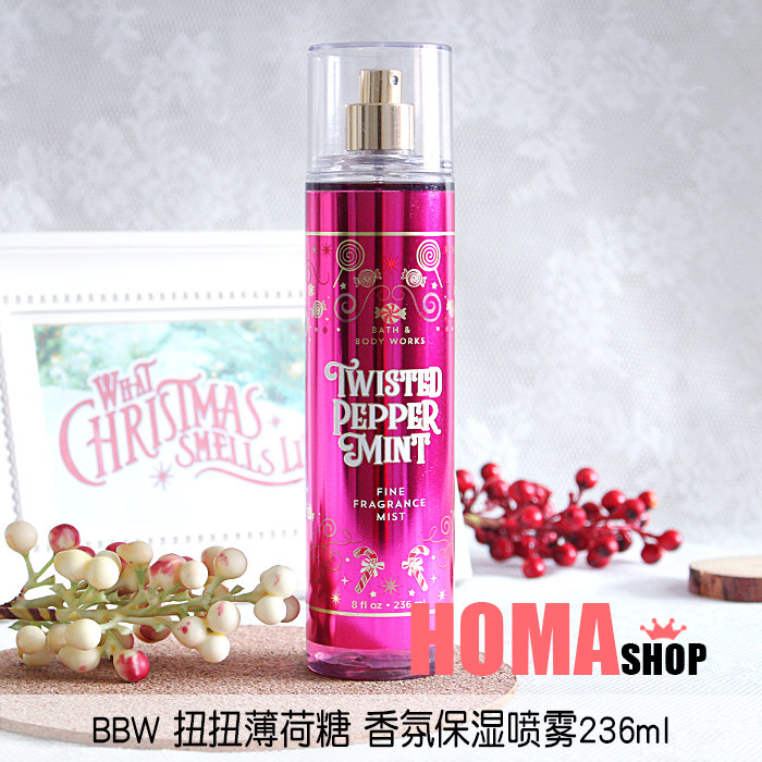 BBW twisted mint sugar body perfume spray 236ml clear and moisturizing US BathBodyWorks