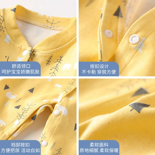 Детское осеннее боди, термобелье, хлопковый демисезонный комбинезон для новорожденных, 12 мес.