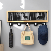 Porch adhesive hook into the door rack clothes hook Wall wall into the house light luxury clothes hat key Wall hanging hanger