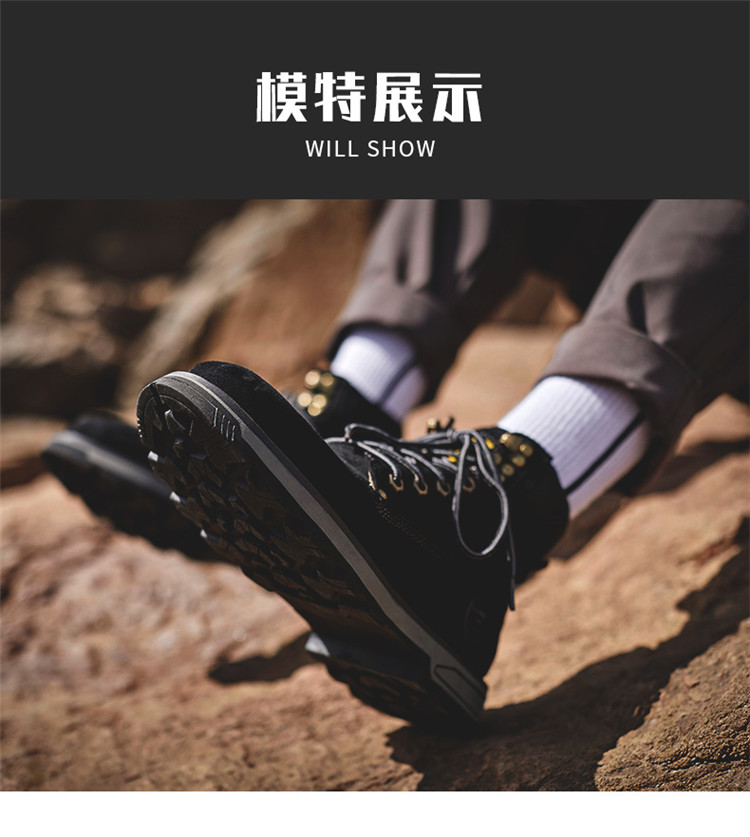 森马 男士英伦风高帮工装靴 图6