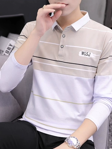 Футболка polo, лонгслив, осенняя, в корейском стиле