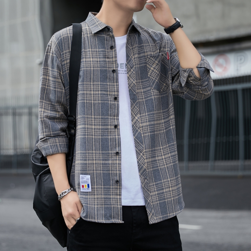 Plaid Shirt 2026 Summer Men's Long-Sleeved Regular Shoulder Sun Protection Thin Jacket Cleanfit American Style Summer Clothing Plaid Shirt 2026 Summer Men's Long-Sleeved Regular Shoulder Sun Protection Thin Jacket Cleanfit American Style Summer Clothing