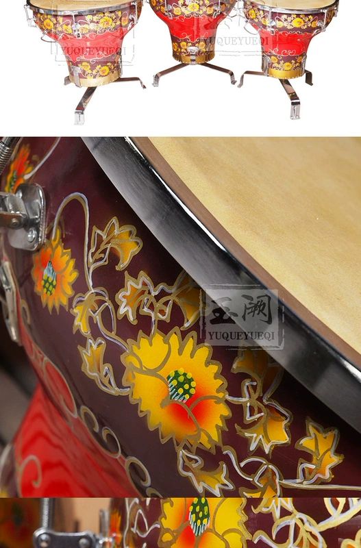 Nhạc cụ dân gian quốc gia Tô Châu Tingyin Drum 18 Inch 16 Inch 20 Inch Hoa Pot Row Trống Drum Drum Drum Presale 30 ngày