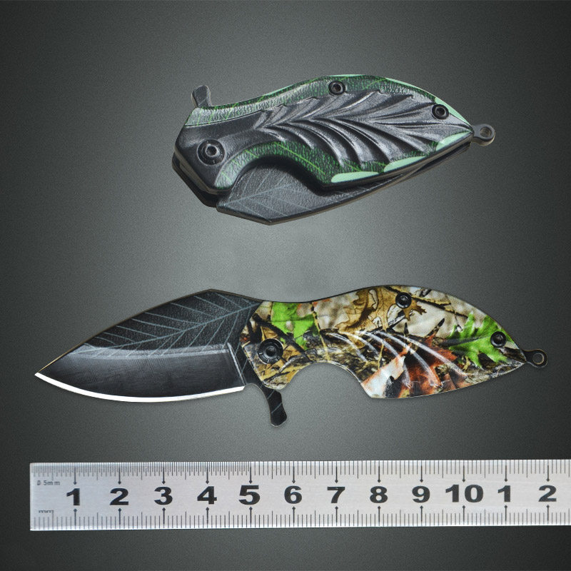 Stainless Steel Folding Leaf Knife Creative Knife Key Knife Ornament Gift Knife Mini Portable Knife