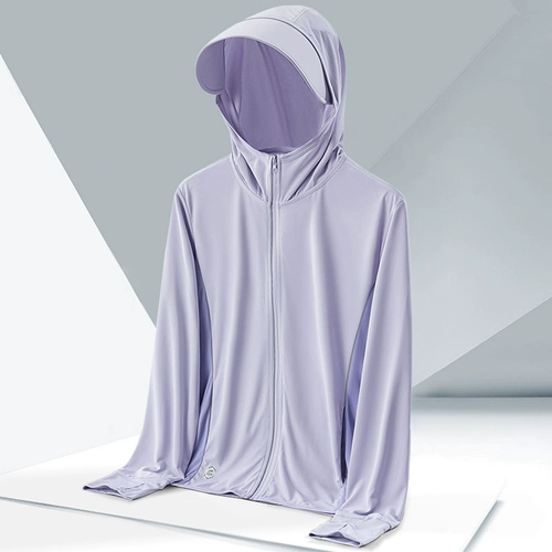 Летняя дорожная одежда для защиты от солнца подходит для мужчин и женщин с капюшоном, шелковая ветровка для матери, для среднего возраста, защита от ультрафиолета