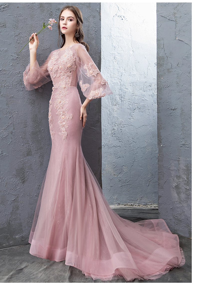 Robe de soirée manchon de lanterne - Ref 3210334 Image 21