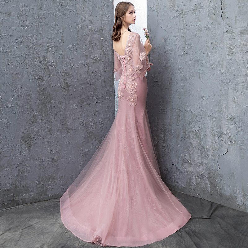 Robe de soirée manchon de lanterne - Ref 3210334 Image 5