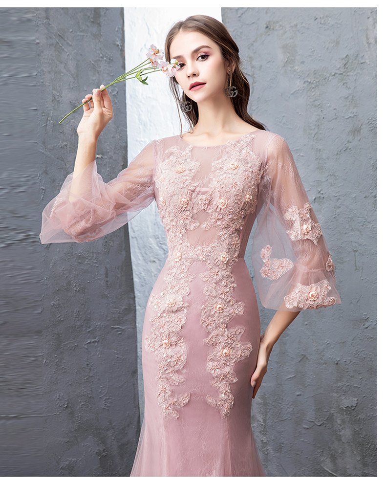 Robe de soirée manchon de lanterne - Ref 3210334 Image 17