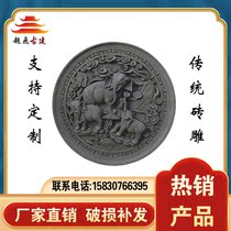 Ancient building relief Huizhou courtyard courtyard Photo Wall Wall antique brick carving Chinese wall brick carving indoor background pendant