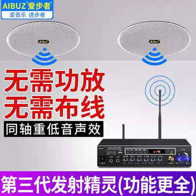 AIBUZ AIBUZ Y-416 wireless Bluetooth ceiling speaker set ceiling wall hanging speaker broadcast background music system School Business shop collect money broadcast embedded audio