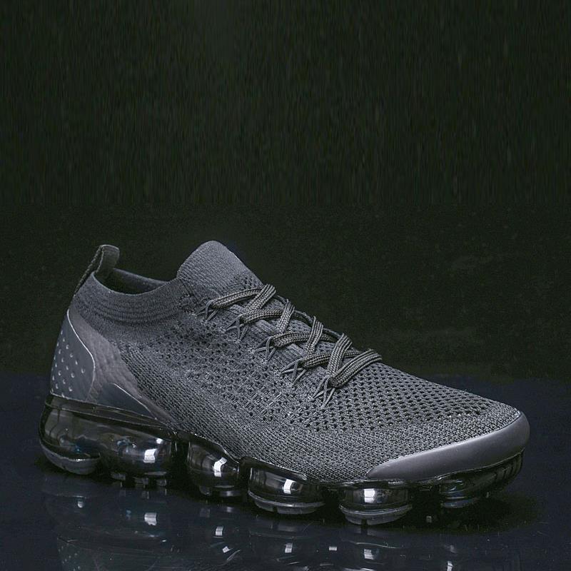 [Xiayang] 2026 New Style Shoes, Men's Shoes, Knitted Breathable Running Shoes, Full-Length Air-Cushioned Shoes, Men's and Women's White and Black Sports Shoes