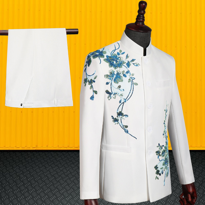 中式礼服男士中山装到底怎么穿？搞定这些场合不是梦！😱_中山装_淘宝服装网