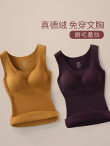 Warm Clothes Woman Thicken Plus Suede Vest Slats Undershirt Woman Winter Delsuede Spontaneous Tropical Chest Cushion Without Mark