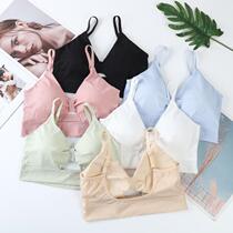 Threaded large U beauty vest knotted chest tube top without steel ring with breast pads adjustable shoulder straps bottoming underwear bra custom-made