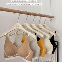 Lace floral bra bra for women V-neck thin seamless small breast push-up bra without steel ring to collect secondary breasts fixed cup bra