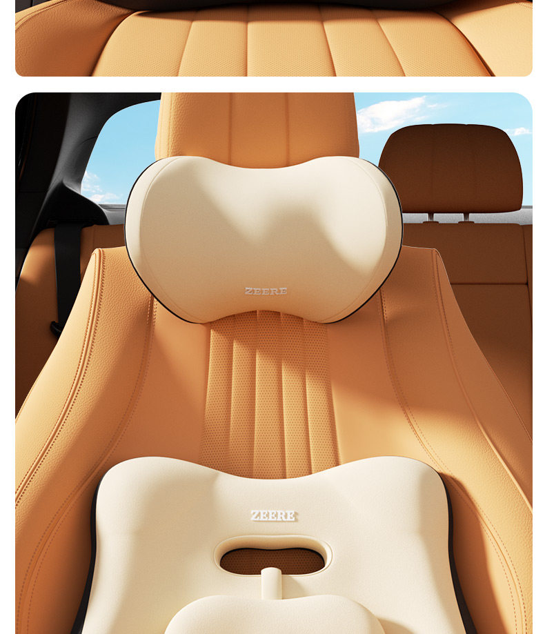 Car Lumbar Support Pillow for Long Sitting, Seat Cushion for Drivers, Car Seat Lumbar Support, Waist Pad