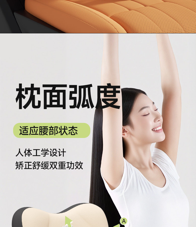 Car Lumbar Support Pillow for Long Sitting, Seat Cushion for Drivers, Car Seat Lumbar Support, Waist Pad