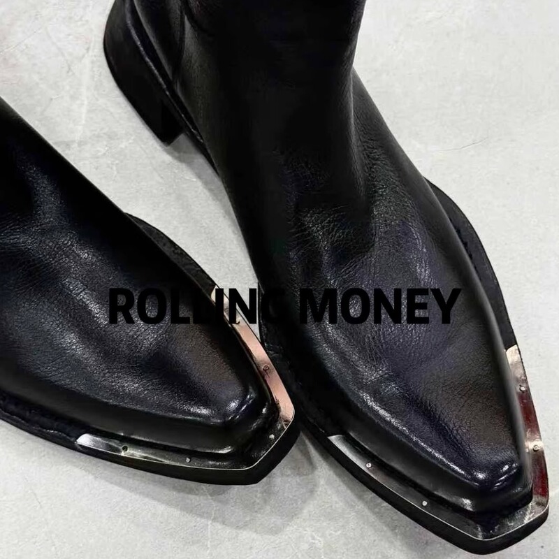 【Wang Sulong's Style】Rolling Money "Different Bones" Horse Leather Horseshoe Height-Increasing Chelsea Boots Wizard Boots 【Wang Sulong's Style】Rolling Money "Different Bones" Horse Leather Horseshoe Height-Increasing Chelsea Boots Wizard Boots