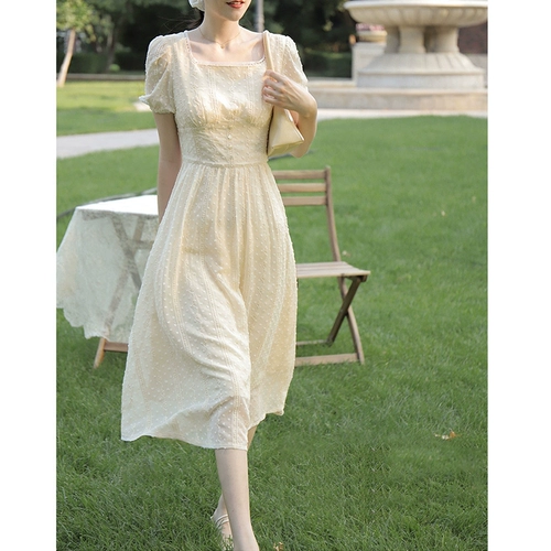 Ретро летнее платье, французский стиль, яркий броский стиль, большой размер