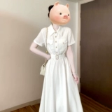 Белая летняя рубашка, корсет, длинная юбка, подходит для подростков, премиум класс, французский стиль