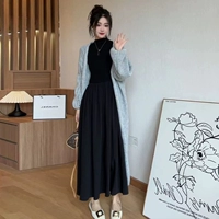 Черный половина Collar [Французский смысл подвеса уникальный и уникальный, очень красивый.