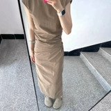 Летнее платье без рукавов, длинная юбка, французский стиль, подходит для подростков, изысканный стиль, по фигуре