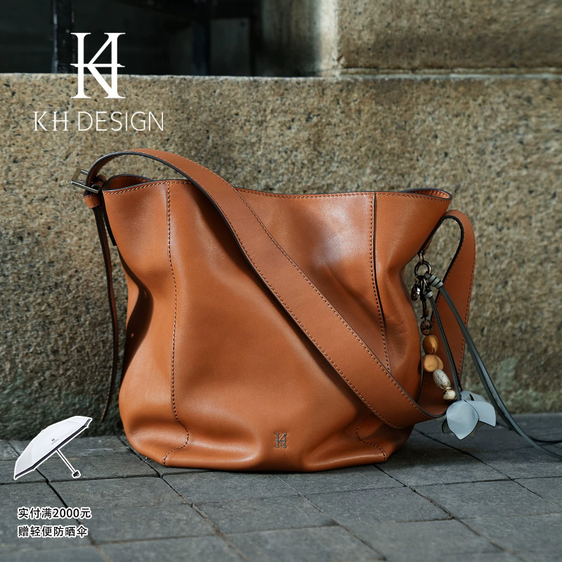 Khdesign Meiji Women's Bag Genuine Leather Elegant Shoulder Bucket Bag Large Capacity Crossbody Bag Tote Bag Soft Leather Bag Khdesign Meiji Women's Bag Genuine Leather Elegant Shoulder Bucket Bag Large Capacity Crossbody Bag Tote Bag Soft Leather Bag