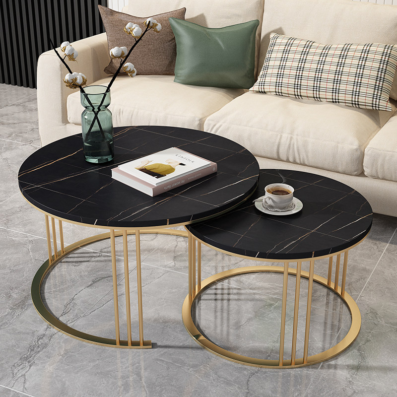 Nordic marble tea few small household tea table minimal modern rock tea table 2020 new round tea table