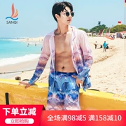 Đồ bơi nam đi biển kỳ nghỉ có thể được tung ra áo khoác thời trang rộng rãi quần boxer đi biển mùa xuân nóng bỏng - Quần bãi biển