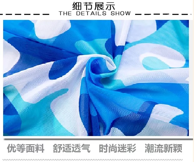 Ngụy trang áo tắm nữ ba mảnh boxer bikini bãi biển nam và nữ mẫu đôi áo chống nắng mùa xuân bơi lội đồ đôi nam nữ đi biển