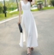 Đặc biệt hàng ngày mùa xuân và mùa hè Hàn Quốc phiên bản của chiffon dài eo kích thước lớn một từ đầm mỏng phụ nữ tính khí dài váy