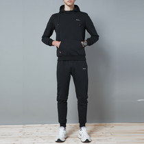 Sports suit Mens pullover hooded sweater Spring and autumn sportswear suit Casual running clothing long-sleeved trousers