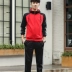 Bộ đồ thể thao nam mùa xuân và mùa thu chạy giải trí cộng với lông cừu dày kích thước lớn bộ đồ thể thao nữ cặp đôi đồ thể thao phù hợp Bộ đồ