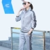 Bộ đồ thể thao nam mùa xuân và mùa thu chạy giải trí cộng với lông cừu dày kích thước lớn bộ đồ thể thao nữ cặp đôi đồ thể thao phù hợp Bộ đồ