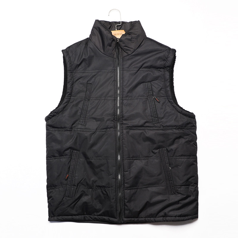 Foreign trade original single tail single autumn winter men's sports vest large size cotton vest plus velvet waterproof thickened warm vest
