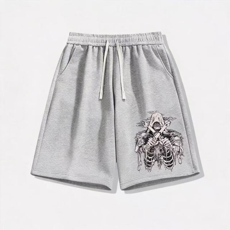 2026 Summer Sports Basketball Casual Shorts for Boys and Girls, Trendy Brand with Cool Skull Print for Students