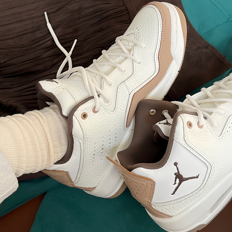 Nike Jordan Courtside23 Maillard Retro White and Brown Low-Top Fashion Casual Sneakers Fq6861