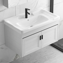 Toilet wash basin Single basin pool Simple small apartment bathroom wash basin One-piece household washbasin cabinet combination