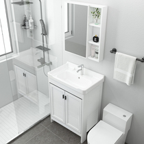 Wash basin Floor-to-ceiling small apartment toilet wash balcony Toilet basin one-piece ceramic washbasin cabinet combination