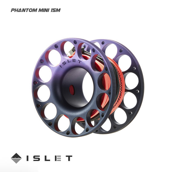 ISLETPhantom 15m diving reel aviation aluminum alloy reel with stainless steel double-head hook