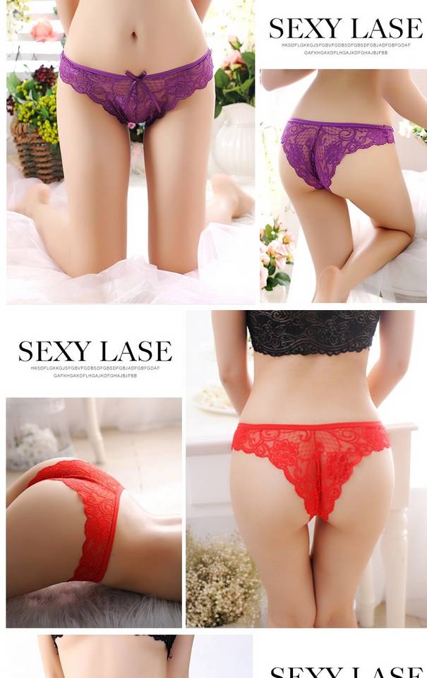 Quần lót nữ liền mạch gợi cảm quyến rũ ren thấp eo nóng châu Âu và Mỹ thongs thực sự vui vẻ t đồ lót phụ nữ quần lót ren