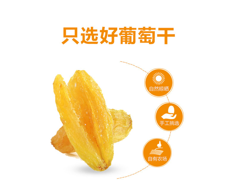 一果倾城 吐鲁番四色葡萄干 250g*4袋 图3