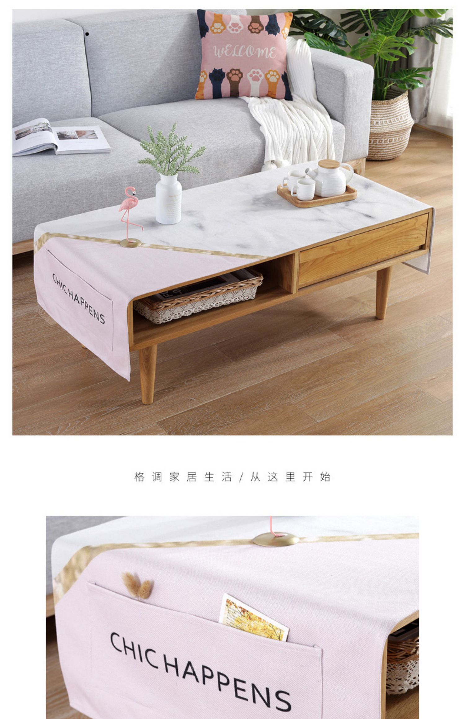Khăn trải bàn bằng lưới đen Bắc Âu nhỏ tươi vải vải bàn chống bụi vải không thấm nước khăn trải bàn hình chữ nhật - Khăn trải bàn khăn trải bàn tiệc cưới