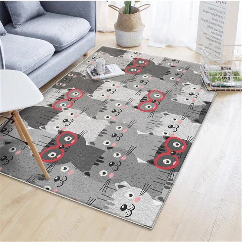 Nordic Cartoon phòng khách bàn sofa thảm phòng ngủ cạnh giường ngủ chăn mở đáng yêu phòng tatami mat tùy chỉnh - Thảm thảm ngủ văn phòng